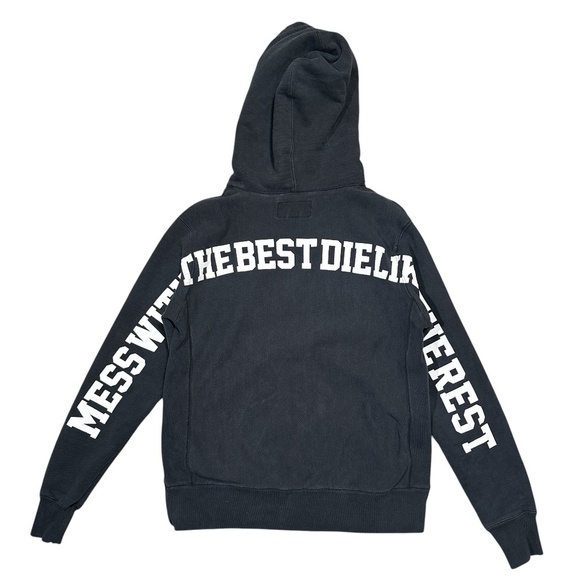 Neighborhood Reverse Weave Mess With The Best Die Like The Rest Hoodie Mens L - Picture 1 of 13
